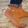 3pcs/set Gold Color Simple Beach Anklets Anklet Claire & Clara 3 