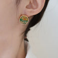 Abstract Art Flower Stud Earrings Earrings Claire & Clara