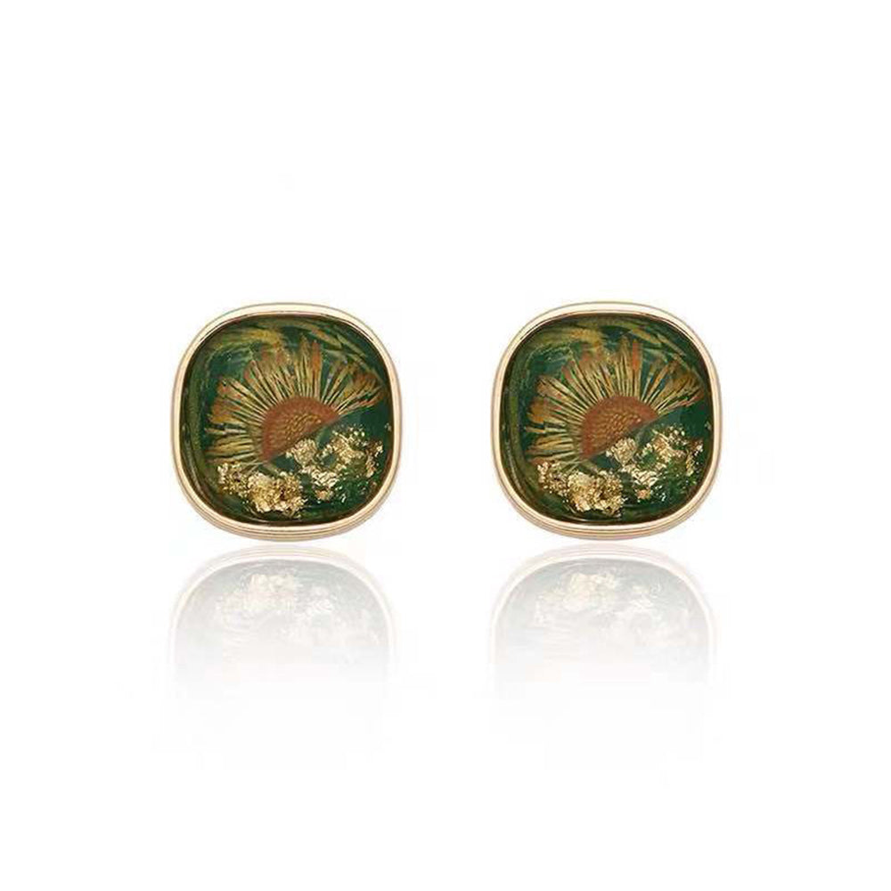 Abstract Art Flower Stud Earrings Earrings Claire & Clara