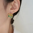 Abstract Art Flower Stud Earrings Earrings Claire & Clara