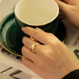 Adjustable 18K Gold-Plated Snake Ring Ring Claire & Clara