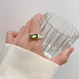 Adjustable Green Zirconia Geometric Ring Rings Claire & Clara