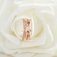 Adjustable Opening Cross Double Layer Ring Rings Claire & Clara