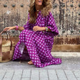 Alana Bohemian Floral Puff Long Swing Dress Dresses Claire & Clara