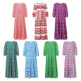 Alana Bohemian Floral Puff Long Swing Dress Dresses Claire & Clara