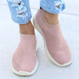 Aleena Slip On Knit Sneakers Shoes Claire & Clara Pink 5