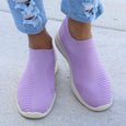 Aleena Slip On Knit Sneakers Shoes Claire & Clara Purple 5