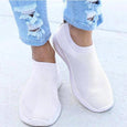 Aleena Slip On Knit Sneakers Shoes Claire & Clara White 5