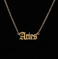 Alphabet Constellation Necklace Necklace Claire & Clara Gold Aries