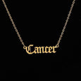 Alphabet Constellation Necklace Necklace Claire & Clara Gold Cancer