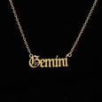 Alphabet Constellation Necklace Necklace Claire & Clara Gold Gemini