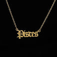 Alphabet Constellation Necklace Necklace Claire & Clara Gold Pisces