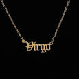 Alphabet Constellation Necklace Necklace Claire & Clara Gold Virgo
