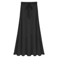 Alyssa Modal Strapped A-Line Skirt Long Skirts Claire & Clara Black M