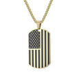 American Flag Patriot Necklace Necklaces Claire & Clara Black