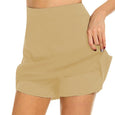 Anti-Chafing Active Skort Mini Skirts Claire & Clara Khaki S