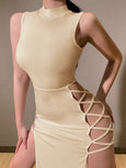 Ava Sleeveless Bandage Backless Dress Dresses Claire & Clara Apricot S