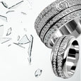 B1G1 Full Diamond Rotatable Anxiety Relief RING Claire & Clara