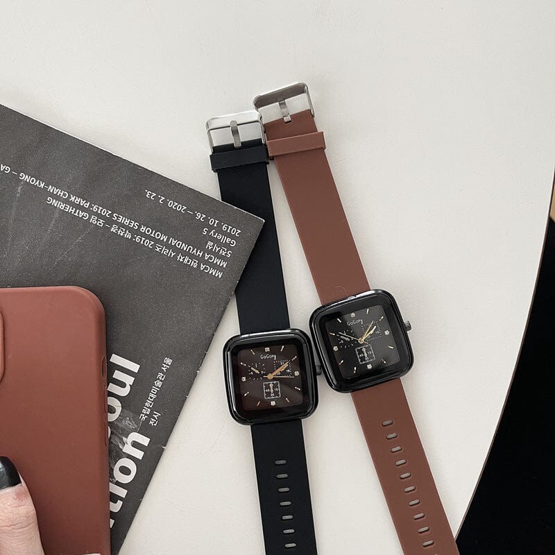 B1G1 Square Big Dial Silicone Watch Watches Claire & Clara