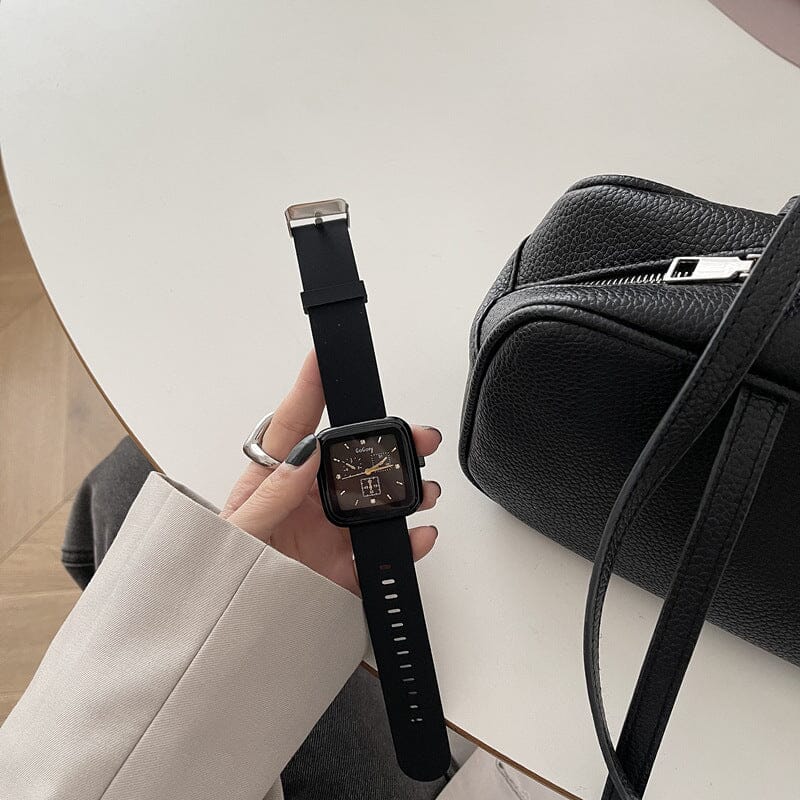 B1G1 Square Big Dial Silicone Watch Watches Claire & Clara Black