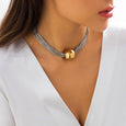 Ball Metal Multi-Layer Chain Necklace Necklace Claire & Clara