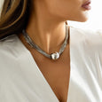 Ball Metal Multi-Layer Chain Necklace Necklace Claire & Clara