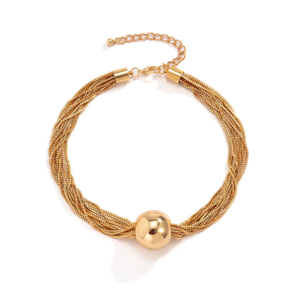 Ball Metal Multi-Layer Chain Necklace Necklace Claire & Clara Gold