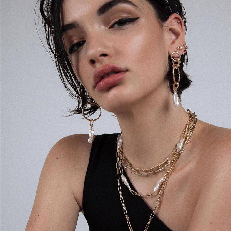 Baroque Pearl Necklace Necklace > pearl > pearl necklace > pearl jewellery > pearl beads > baroque pearl necklace > freshwater pearl necklace > freshwater pearl > choker necklace > choker Claire & Clara