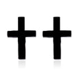 Basic Cross Stud Earrings Earrings Claire & Clara Black