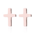 Basic Cross Stud Earrings Earrings Claire & Clara Rose Gold