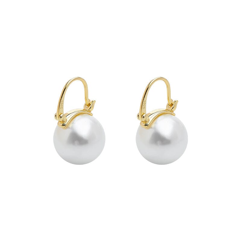 Basic Pearl Earrings Earrings Claire & Clara Gold