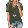 Becky Lace Sleeve Summer Top Top Claire & Clara Dark Green S