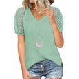 Becky Lace Sleeve Summer Top Top Claire & Clara Light Green S
