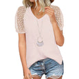 Becky Lace Sleeve Summer Top Top Claire & Clara Pink S