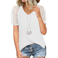 Becky Lace Sleeve Summer Top Top Claire & Clara White S