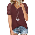 Becky Lace Sleeve Summer Top Top Claire & Clara Wine S