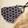 Belle Cotton Cloth Face Mask Face Covering Claire & Clara Black