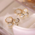Bellflower Cat's Eye Earrings Earrings Claire & Clara