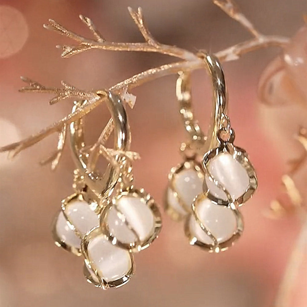 Bellflower Cat's Eye Earrings Earrings Claire & Clara