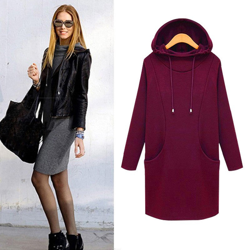 Biggie Plush Long Hoodie One-Piece Dresses Claire & Clara