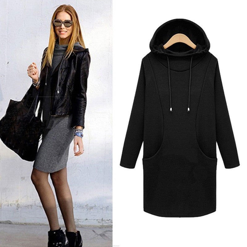 Biggie Plush Long Hoodie One-Piece Dresses Claire & Clara