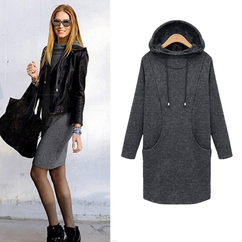 Biggie Plush Long Hoodie One-Piece Dresses Claire & Clara