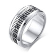 Black And White Piano Key Turnable Anti-anxiety Ring Rings Claire & Clara