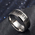 Black And White Piano Key Turnable Anti-anxiety Ring Rings Claire & Clara 