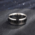 Black And White Piano Key Turnable Anti-anxiety Ring Rings Claire & Clara