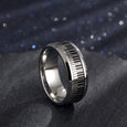 Black And White Piano Key Turnable Anti-anxiety Ring Rings Claire & Clara