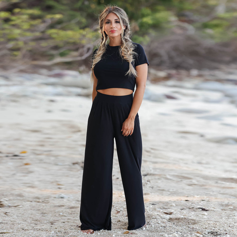 Blake Casual Wide Leg Long Pants Two Piece Outfit Outfit Sets Claire & Clara