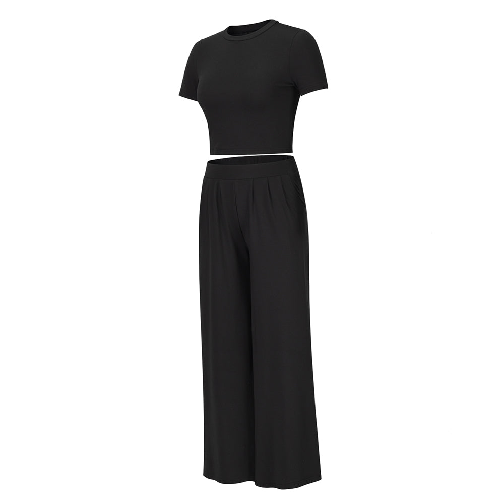 Blake Casual Wide Leg Long Pants Two Piece Outfit Outfit Sets Claire & Clara