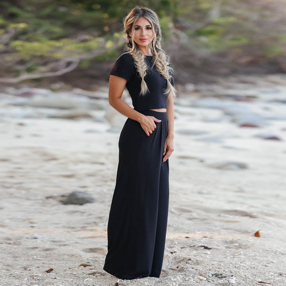 Blake Casual Wide Leg Long Pants Two Piece Outfit Outfit Sets Claire & Clara