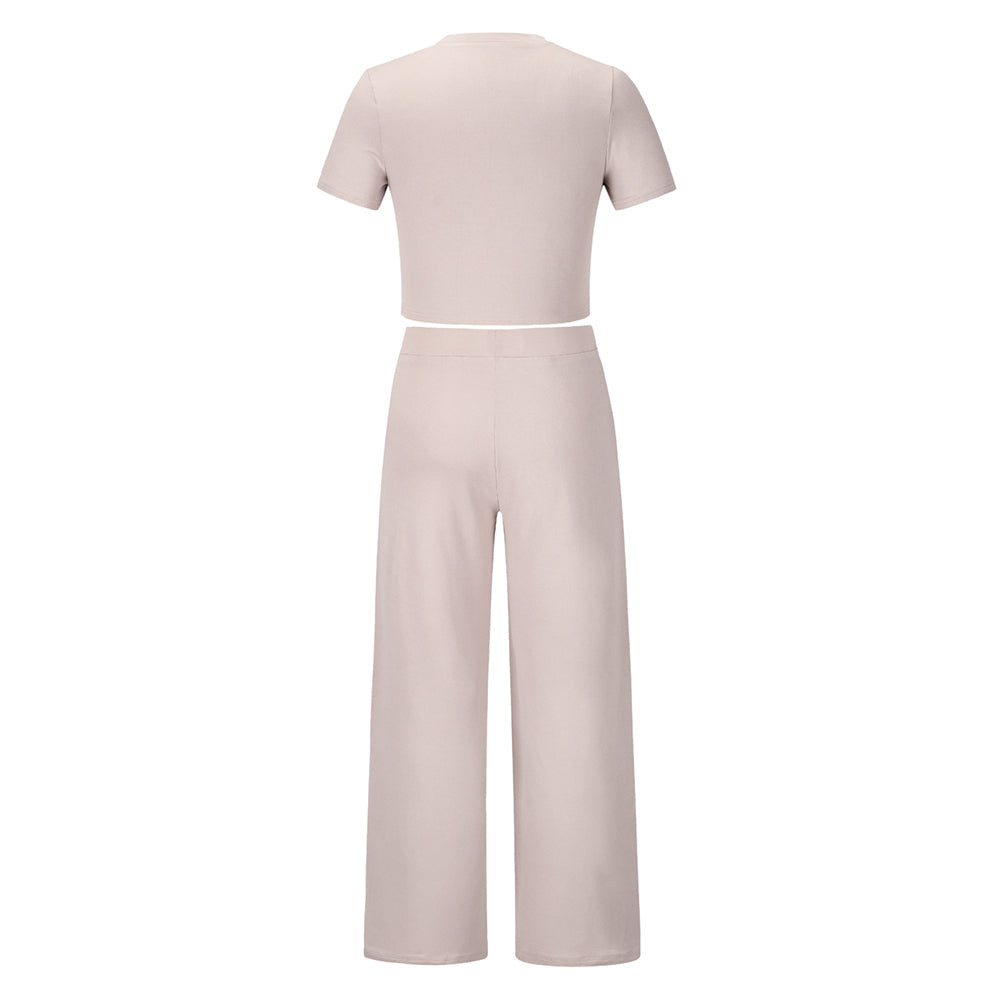 Blake Casual Wide Leg Long Pants Two Piece Outfit Outfit Sets Claire & Clara